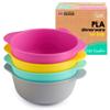 GET FRESH Plant-Based PLA Kids Bowls Set  4-Pack Melamine Free Plant Based Snack Bowls for Kids and Toddlers  Small Biodegradable Plant-Based Childrens Dinnerware Bowls  Reusable PLA Kids Dishes view 1