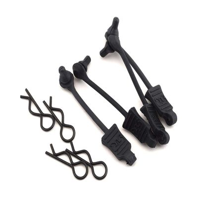 ARR390165 AR390165 AARRMA 1/10 Body Clip Retainer (Black) (4) ARA390165