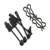 ARR390178 AR390178 AARRMA 1/8 Body Clips w/Rubber Retainers (Black) (4) ARA390178 view 1