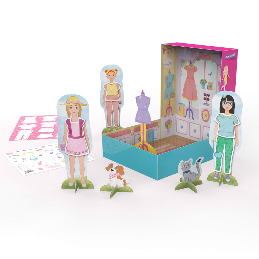 Educational Insights PaperCraft Sweet Boutique, Paper Dolls, Fashion Boutique Toy, Ages 3+