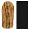 Wooden Fingerboard Carlsbad Cruiser Deck, Zebrawood - 34mm x 100mm - Handmade, Pro Shape & Size - Five Plies Wood Veneer - Includes Prolific Foam Tape - Teak Tuning view 1