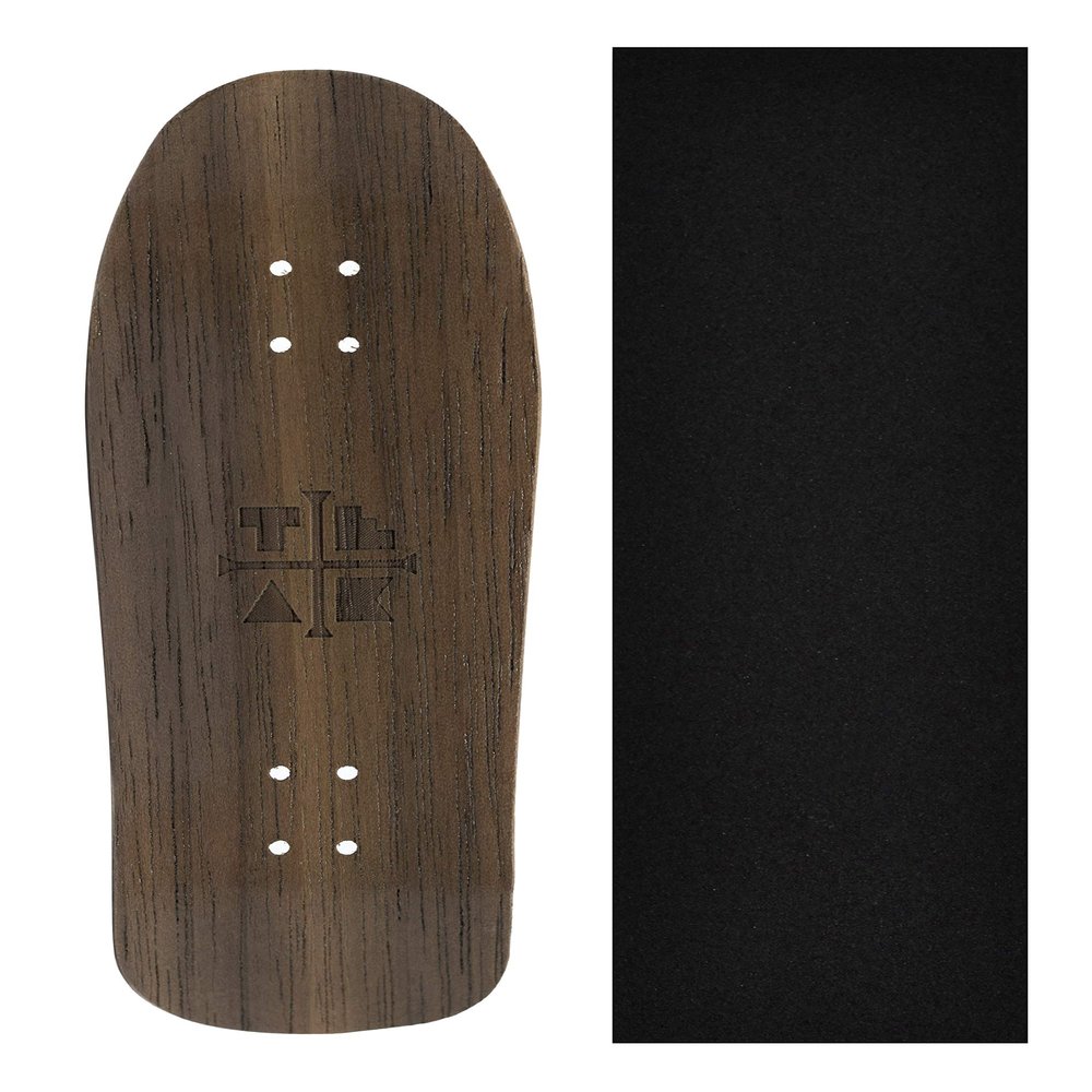 Wooden Fingerboard Carlsbad Cruiser Deck, The Swanson - 34mm x 100mm - Handmade, Pro Shape & Size - Five Plies Wood Veneer - Includes Prolific Foam Tape - Teak Tuning