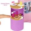 Barbie Cook n Grill Restaurant Playset with 30+ Pieces & 6 Play Areas Including Kitchen, Pizza Oven, Grill & Dining Booth, Gift for 3 to 7 Year Olds view 3
