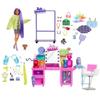 Barbie Extra Doll & Vanity Playset with Exclusive Doll, Pet Puppy, 45+ Pieces Including Clothes & Accessories, Toy Gift for Kids 3Y+, GYJ70 view 4