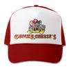 90s Retro Trucker - chuck e cheese hat, vintage restaurant, old school hats, 1990s classic cap, pizza party, arcade gamer, gift for nerd view 1