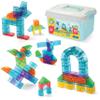Play Brainy 101 Pieces Magnetic Cubes for Kids - 3D Building Blocks Set with Transparent Blocks in Varying Shapes and Colors - STEM-Approved Learning Toys for Kids Ages 3 and Up - Storage Box Included view 1