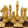 4 Queens - 4" King Staunton Wood Giant Bridled Knight Acacia and Boxwood Chess Men Set - NO Board view 4
