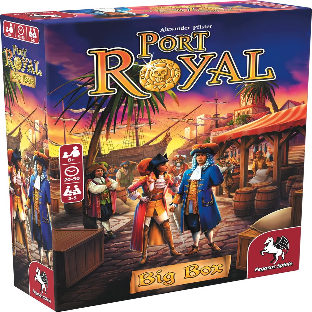 Port Royal Big Box  Card Game by Pegasus Spiele 1-5 Players  Card Games for Family  20-40 Minutes of Gameplay  Games for Family Game Night  Card Games for Kids and Adults Ages 8+ - English