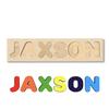 Wooden Name Puzzle Personalized Engraved Text Greetings on Back Puzzle Real Custom Print Cute Cartoon Theme view 4