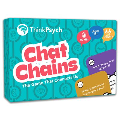 ThinkPsych Chat Chains - The Game That Connects Us | Social Skills Games | Therapy Games for Teens and Kids | Ages 8-99 | Therapy Conversation Cards | 15 Mins Playtime