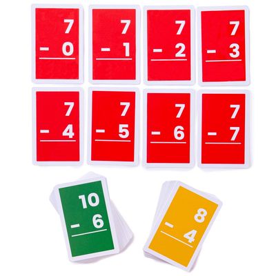 Bigjigs Toys Flashcards (Subtractions) - Educational Card Game for Children, Maths Games, Kids Early Learning Resources, Age 3 Years +