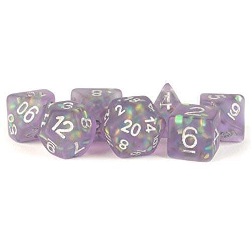 Metallic Dice Games LIC607 ICY Opal Pusv Dice Games, Set of 7