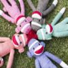 Plushland Adorable Sock Monkey, The Original Traditional Hand Knitted Stuffed Animal Toy Gift-for Kids, Babies, Teens, Girls and Boys Baby Doll Present Puppet 20 Inches (New Blue) view 3