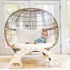 KIMBOO Rocker - Wooden Arch - Balance Rocker for Kids - Wobble Board - Wooden Balance Board - Climbing Structure - Montessori Toy - Rainbow Rocker view 3