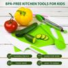 KEFF Kids Kitchen Set for Cooking & Baking with Recipe Book - Kids Knife Set for Real Cooking, Montessori Kitchen Tools for Toddlers - Real Utensils with Cutting Board and Knifes BPA-Free view 3
