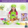 KEFF Kids Kitchen Set for Cooking & Baking with Recipe Book - Kids Knife Set for Real Cooking, Montessori Kitchen Tools for Toddlers - Real Utensils with Cutting Board and Knifes BPA-Free view 4