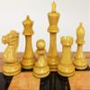 Acacia and Boxwood 4 5/8 Inch King Double Queens Anderssen Staunton Chess Men Set - NO Board or Storage view 3