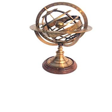 9" X 5" X 5" INCHES Nautical Brass Armillary Sphere World Globe Rosewood Base Table Decor Gift RT21