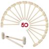 50 Pcs Mini Wooden Hammers for Chocolate, Small Wood Toy Mallets for Kids view 1