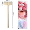 50 Pcs Mini Wooden Hammers for Chocolate, Small Wood Toy Mallets for Kids view 2
