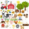 Story Time Felts 65 Piece Farm Animals Felt Flannel Board Set view 1