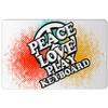 Makoroni - Peace Love Play Keyboard - 12"x18" Aluminum Novelty Fun Street Sign, DesB20 view 1