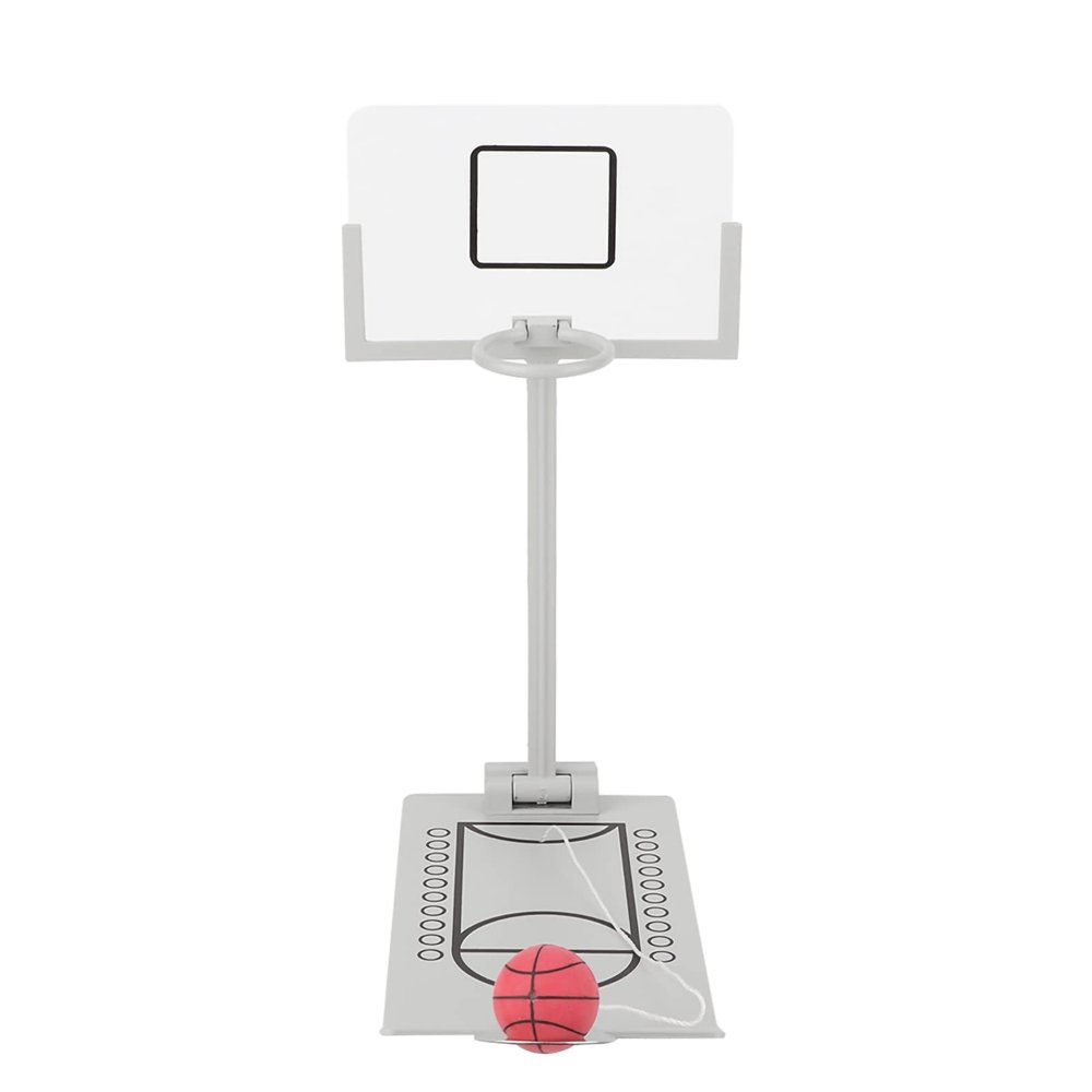 Agatige Mini Basketball Hoop Desk Toy, Basketball Board Game Office Desktop Decoration Ornament for Basketball Lovers