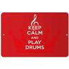 Makoroni - Keep Calm and Play Drums - 8"x12" Aluminum Novelty Fun Street Sign, DesT57 view 1