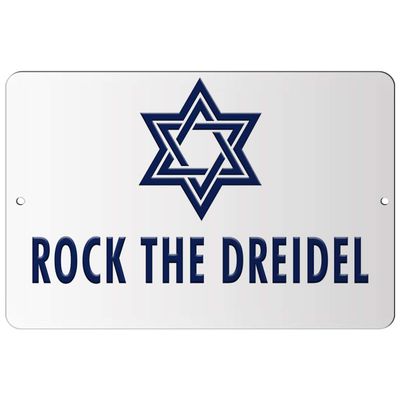 Makoroni - Rock The Dreidel Jewish - 12"x18" Aluminum Novelty Fun Street Sign, DesX86