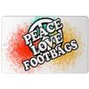 Makoroni - Peace Love FOOTBAGS - 8"x12" Aluminum Novelty Fun Street Sign, DesR63 view 1