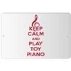 Makoroni - Keep Calm and Play Toy Piano - 12"x18" Aluminum Novelty Fun Street Sign, DesT23 view 1
