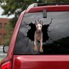 Ocean Gift Doberman Car Decals, Dog Car Stickers Pack of 2 - Sticker for Car Windows, Walls Series 16 Size 12" x 12" view 1