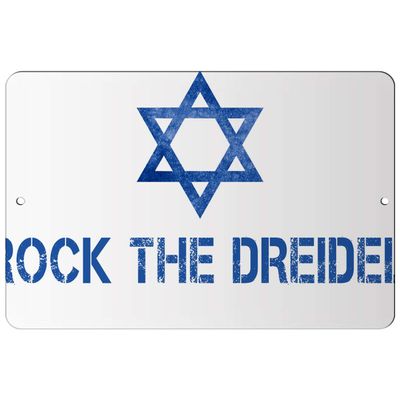 Makoroni - Rock The Dreidel Jewish - 8"x12" Aluminum Novelty Fun Street Sign, DesB39