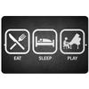 Makoroni - EAT Sleep Play (Piano) - 8"x12" Aluminum Novelty Fun Street Sign, DesM87 view 1