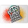 Makoroni - Peace Love Stunt Plane Flying - 12"x18" Aluminum Novelty Fun Street Sign, DesG67 view 1