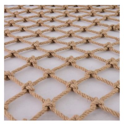 Hemp Rope Net Climbing Netting Safety Net for Railing Cargo Net Heavy Duty Climbing Net for Playground Children Safety Netting Railing Rope Net Decoration Fence Net 6mm