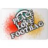 Makoroni - Peace Love Footbag - 12"x18" Aluminum Novelty Fun Street Sign, DesR62 view 1