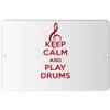 Makoroni - Keep Calm and Play Drums - 8"x12" Aluminum Novelty Fun Street Sign, DesT71 view 1