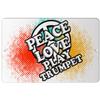 Makoroni - Peace Love Play Trumpet - 8"x12" Aluminum Novelty Fun Street Sign, DesB31 view 1
