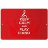 Makoroni - Keep Calm and Play Piano - 12"x18" Aluminum Novelty Fun Street Sign, DesT78 view 1