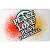 Makoroni - Peace Love Play Football - 8"x12" Aluminum Novelty Fun Street Sign, DesB16 view 1