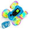 Contixo SC3 RC Stunt Car, Blue 2.4GHz 4WD Double-Sided 360 Rotating flip Racer Remote Control Toy Cars with LED Lights for Kids Girls Boys Age 4-12 Birthday Gift view 1