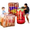 Dazmers Inflatable Battle Obstacles Set - Inflatable Bunker Fort - 3 Inflatable Barriers - Barrel, Container Box and Wall - Laser Tag, Paintball, Dart Blaster, Water and Airsoft Guns view 1