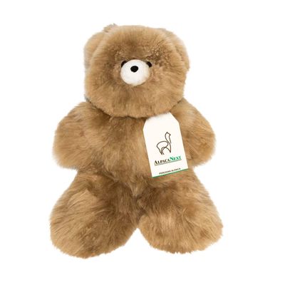 AlpacaNext Soft and Cuddly Baby Alpaca Teddy Bear - 18 inch. Premium Alpaca Stuffed Animal Handmade on Genuine Alpaka Fur. Cute Bear (18 inches, Brown)