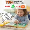 ZEENKIND Spanish English Sound Book for Kids 2 3 4 5 Years Old, 420 Words Audio Talking Book for Toddler, Interactive Toys to Learn Spanish, Bilingual Book Juegos para Nios view 3