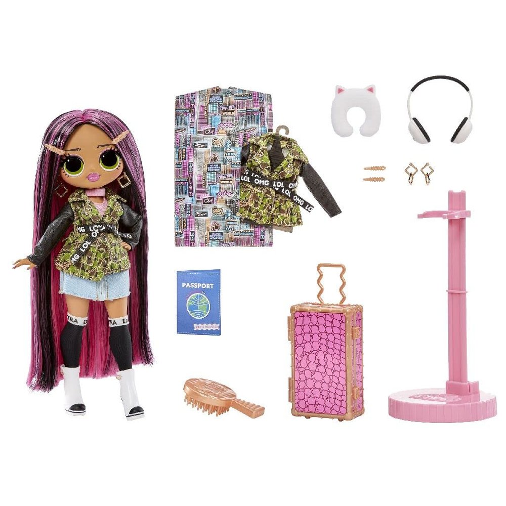 L.O.L. Surprise! OMG World Travel City Babe Fashion Doll with 15 Surprises Including Outfit, Travel Accessories and Reusable Playset Great Gift for Girls Ages 4+
