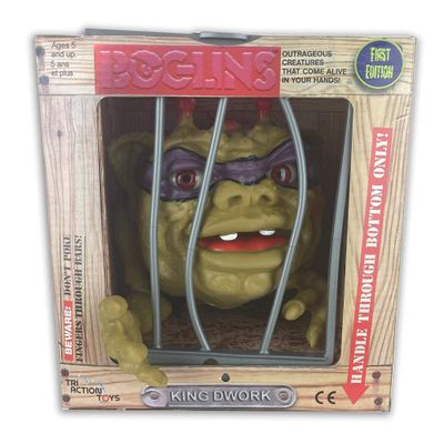 Boglins Foam Monster Puppet Red Eyed King Dwork 8 Collectible Figure, Glow-in-The-Dark Eyes with Super Stretchy Skin & Movable Eyes and Mouth, Popular Retro Toy Great for Kids 5+ and Collectors