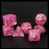 Bescon Dense-Core Polyhedral Dice Set of Violet, RPG 7-dice Set in Brick Box Packing view 1