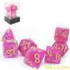 Bescon Dense-Core Polyhedral Dice Set of Violet, RPG 7-dice Set in Brick Box Packing view 3