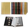 Prophila Metallic Edition Stamp Album (New) 60 Black Sides, Padded Gold Cover view 1